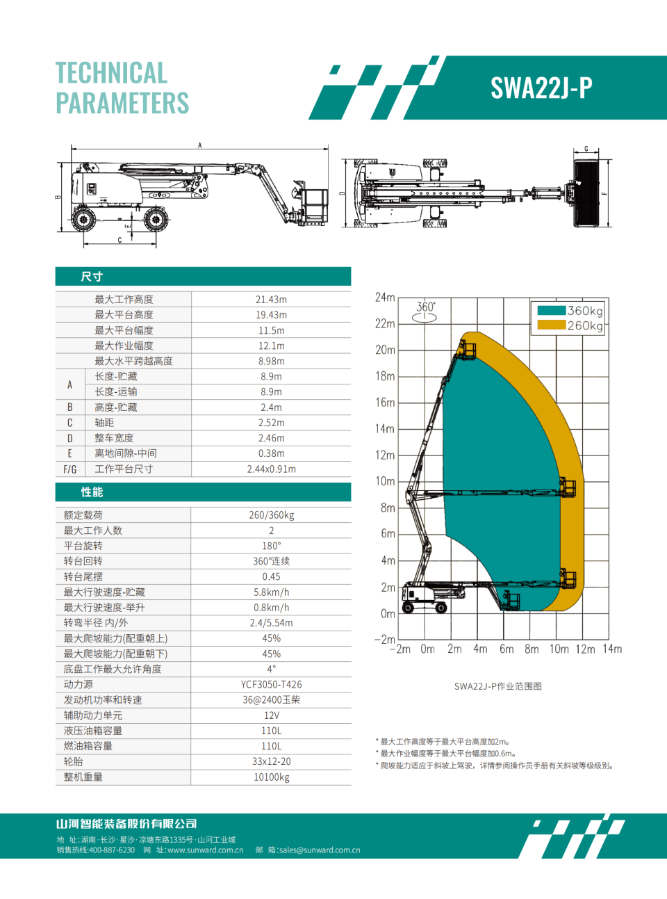 SWA22J-P 柴動(dòng)曲臂式高空作業(yè)平臺(tái)